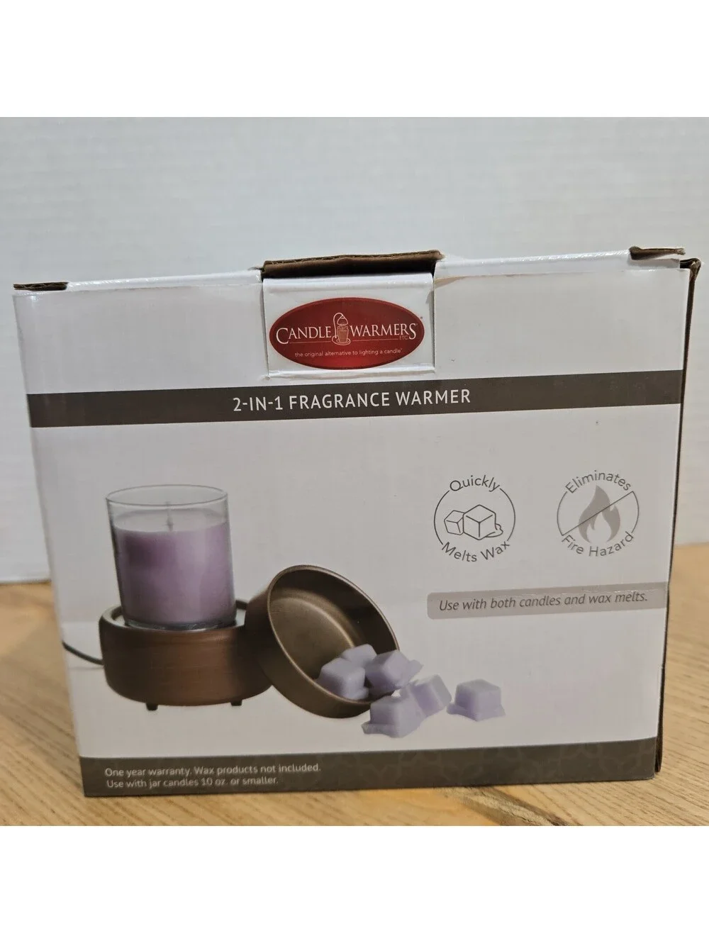 Candle Warmers Etc 2-In-1 Fragrance Warmer for Wax Melts or Candles New